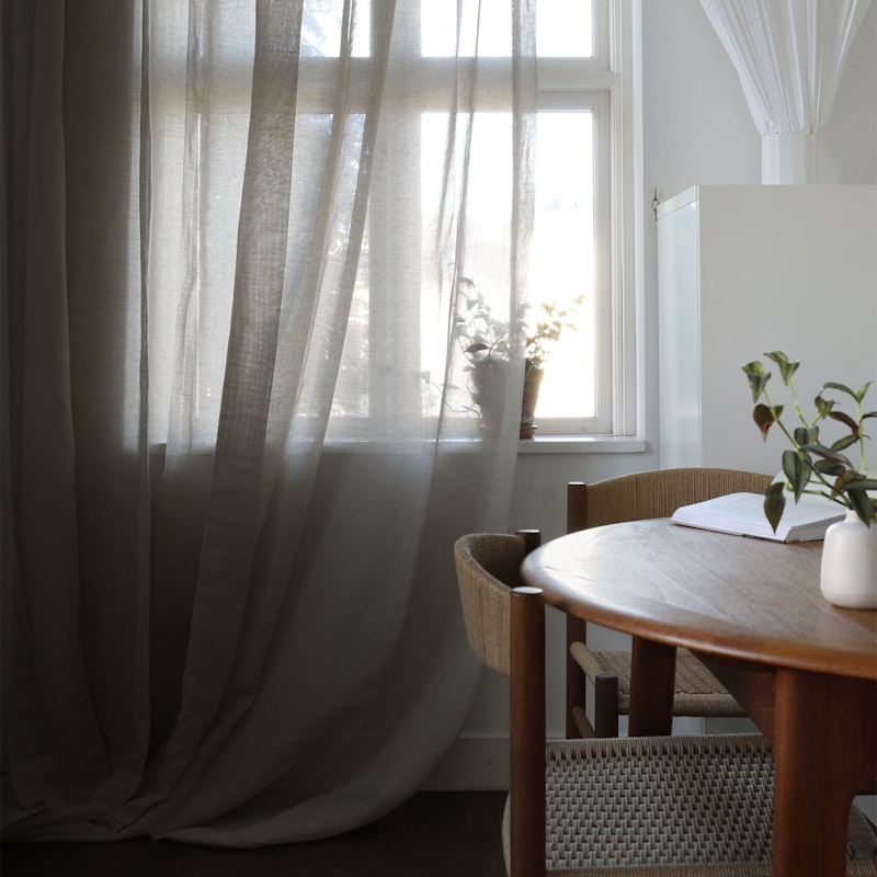 Sophie Gardin Dobbelt Bredde Natur, 290x270 cm