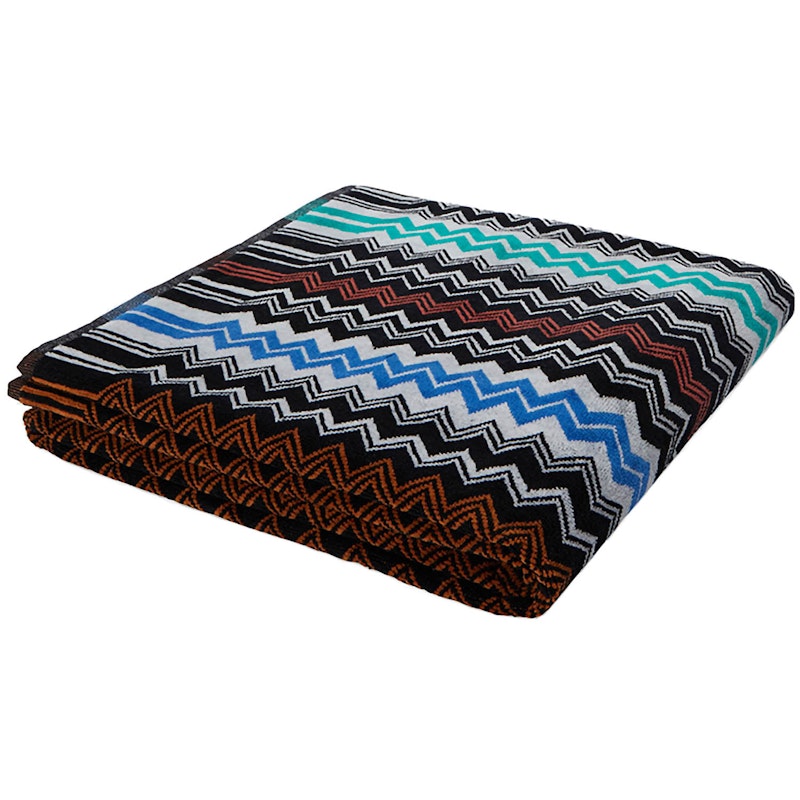 Neoclassic Håndklæde 100x150 cm, Sort/Flerfarvet