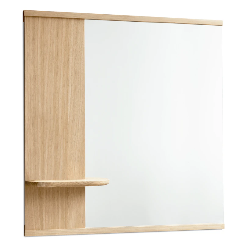 Spejl Med Hylde 70x72 cm, Eg