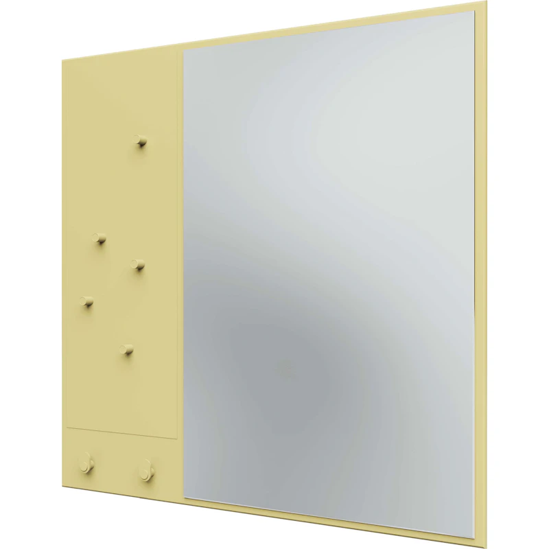Memo Wall Mirror With Notice Board, Camomile