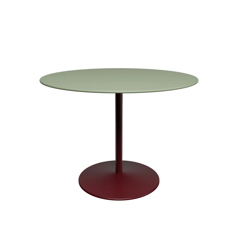 Panton Café- & Spisebord Ø100 cm, 4184 Forbo Olive Linoleum