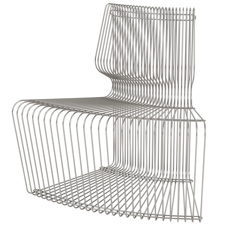 Pantonova Udendørs Loungestol Konkav, Rustfrit Stål