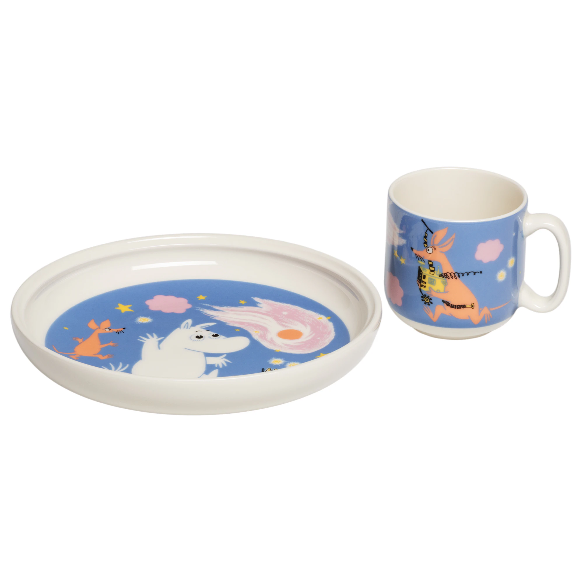 Moomin Arabia Moomin B&oslash;rnebordservice Rumeventyr - B&oslash;rneservice Vitroporcelain Bl&aring; - 1086343