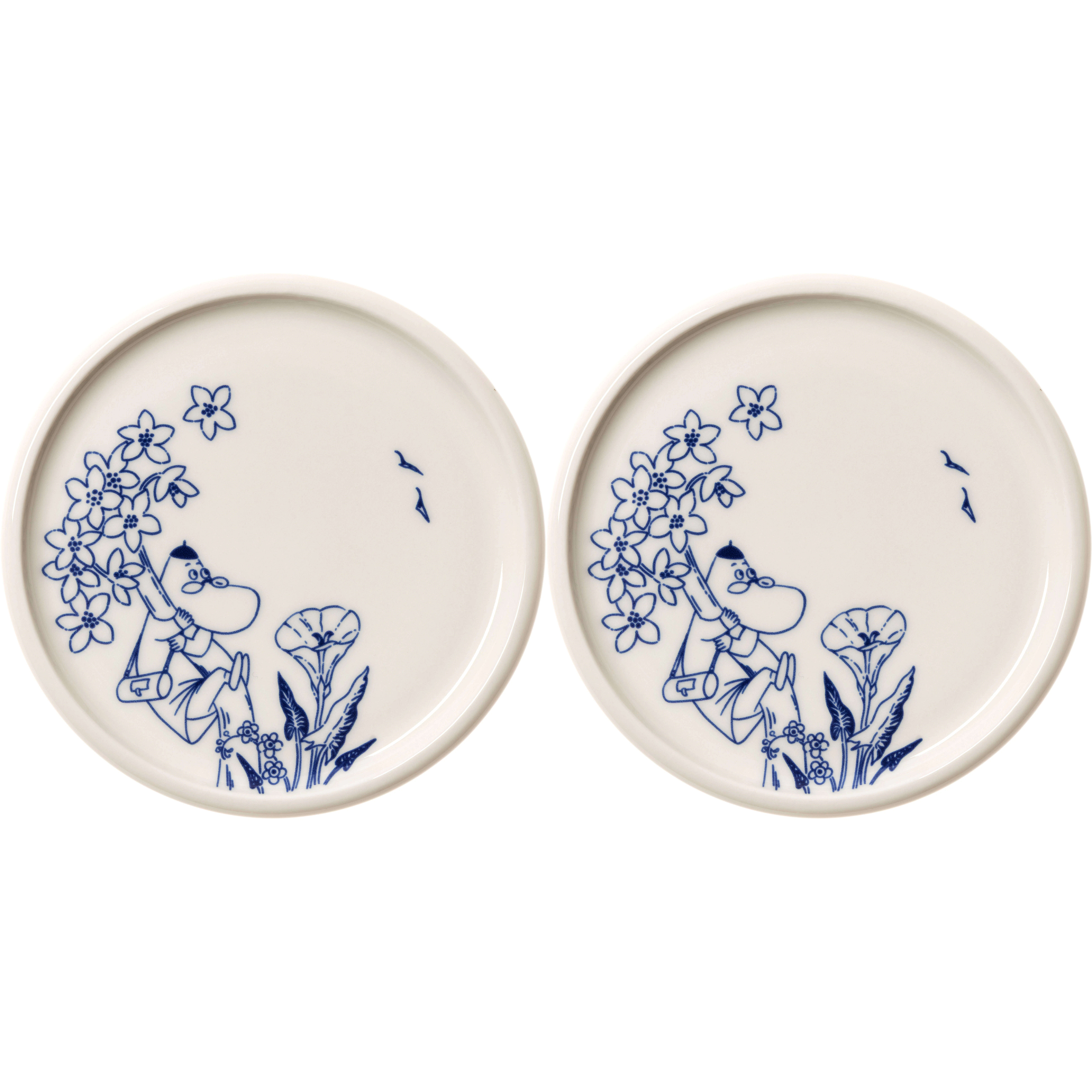 Moomin Arabia Moomin Minitallerken 12 Cm 2-pak Haru - Asietter Vitroporcelain Hvid - 1083688