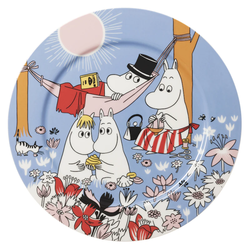 Moomin Serveringsfad 30 cm Family Time, Blåt