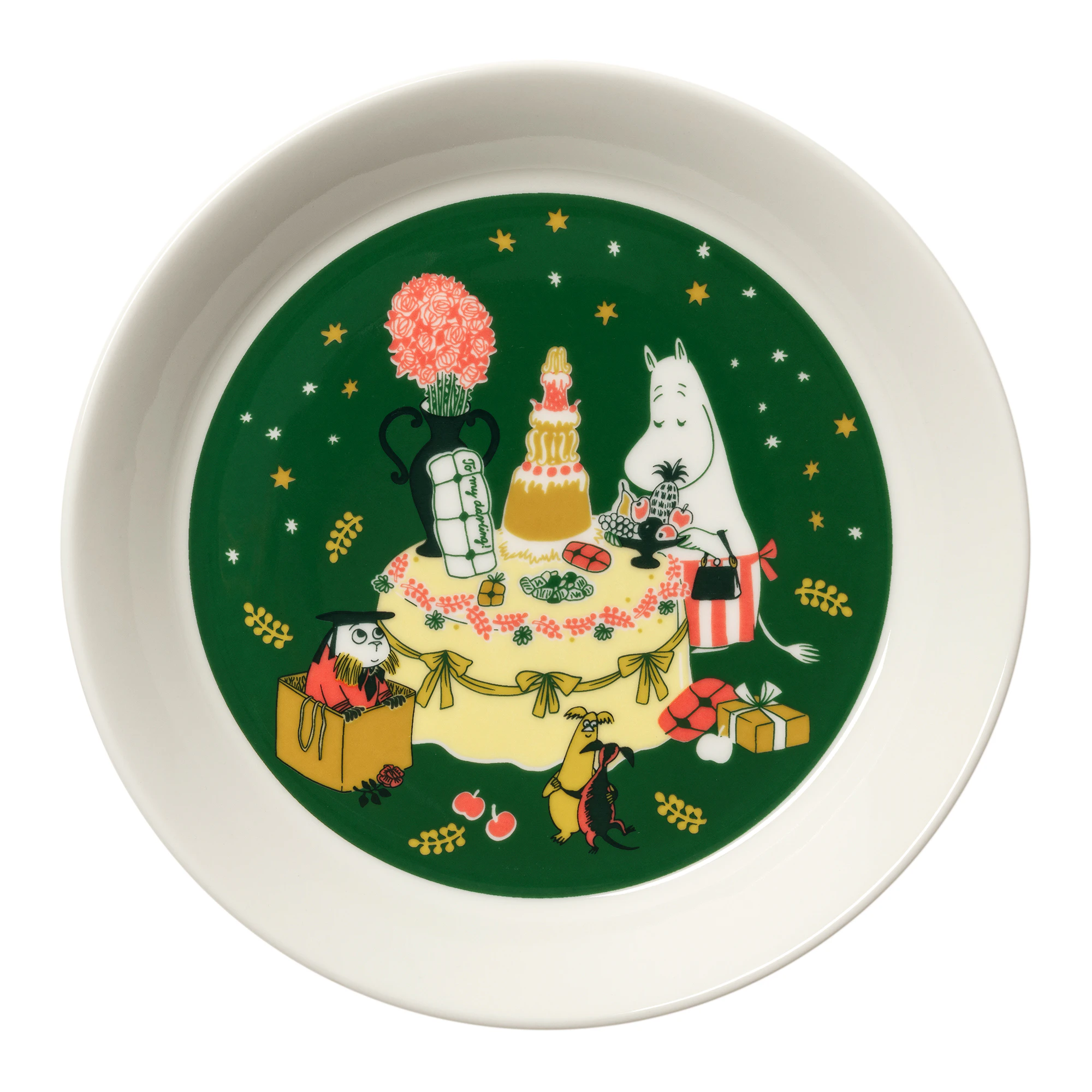 Moomin Arabia Moomin Sidetallerken K&aelig;rlighedsgave - Asietter Vitroporcelain Gr&oslash;n - 1086424