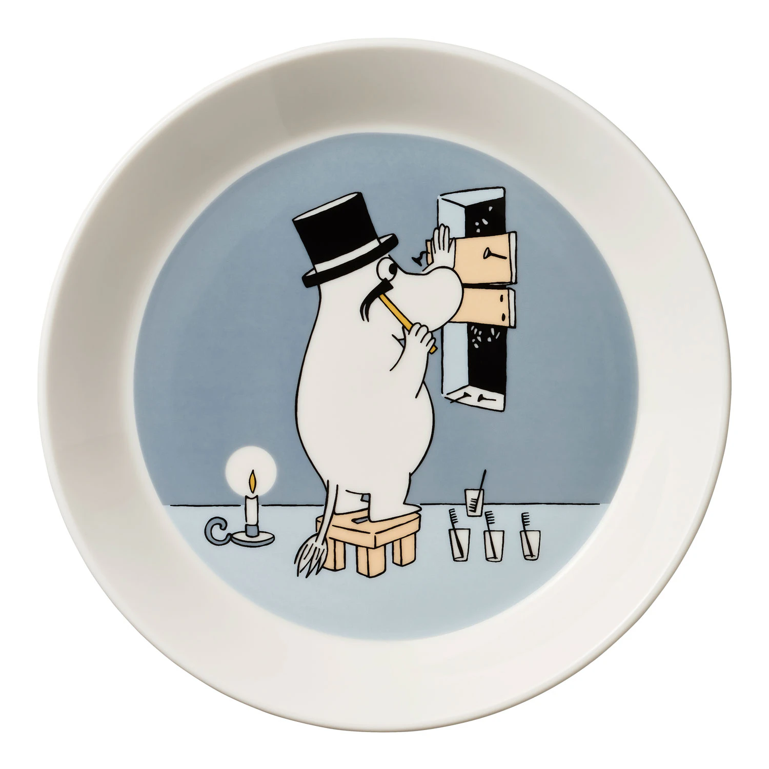 Moomin Arabia Moomin Sk&aring;l 19 Cm Moominpappa - Asietter Porcel&aelig;n Gr&aring; - 1066913