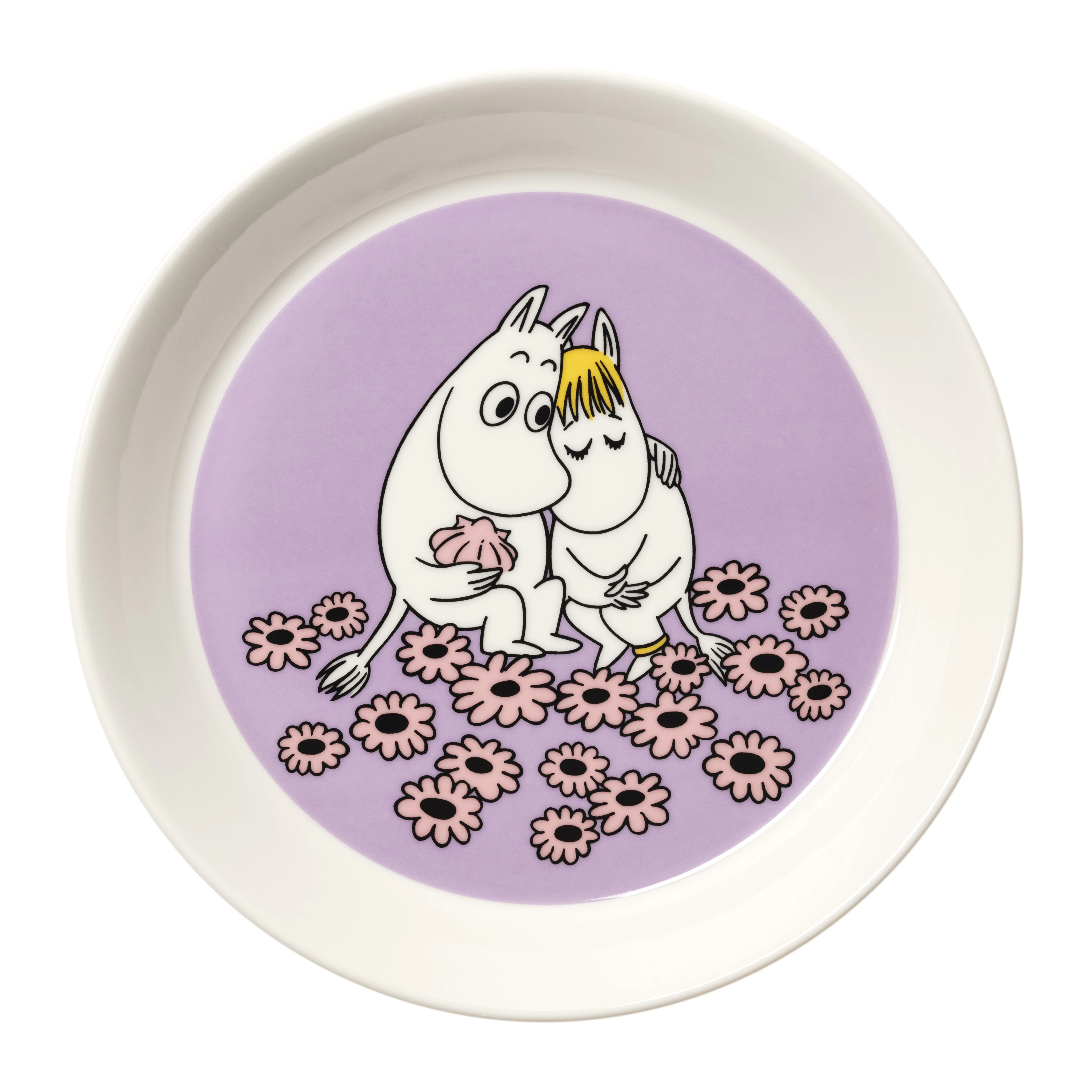 Moomin Arabia Moomin Tallerken 19 Cm Sweethearts - Asietter Vitroporcelain Lilla - 1082636