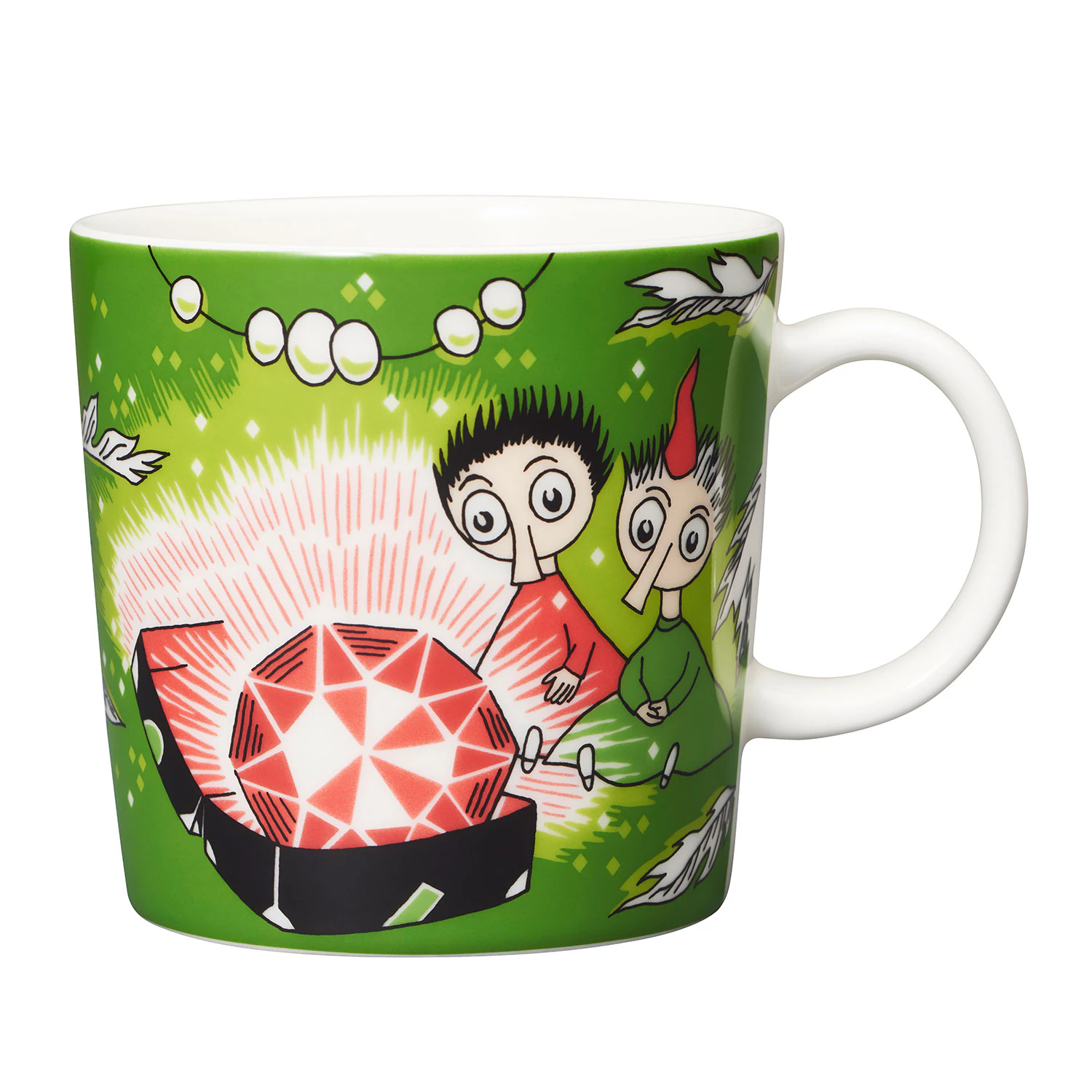 Moomin Arabia Mumi Krus 30 Cl Tufla & Vefsla R&oslash;d Rubin - Kaffekopper Porcel&aelig;n Gr&oslash;n - 1025547