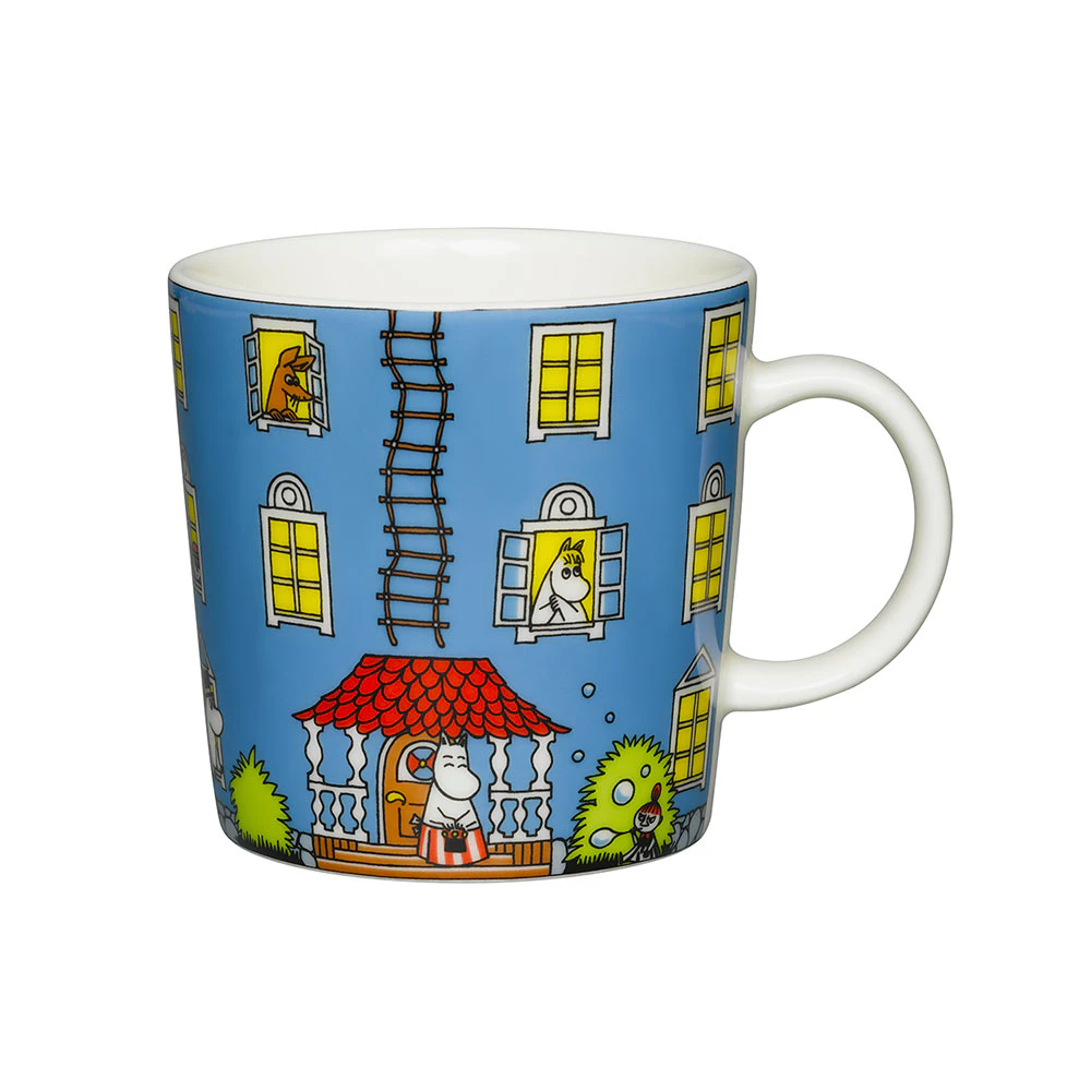 Moomin Arabia Mumi Krus Mumi Hus 30cl - Kaffekopper Porcel&aelig;n Bl&aring; - 1015964