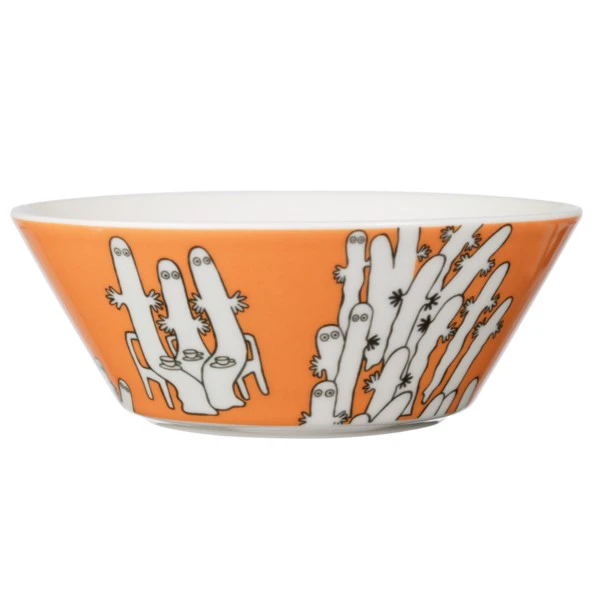 Moomin Arabia Mumi Sk&aring;l Hattifnatterne - Serveringssk&aring;le Porcel&aelig;n Orange - 1005315
