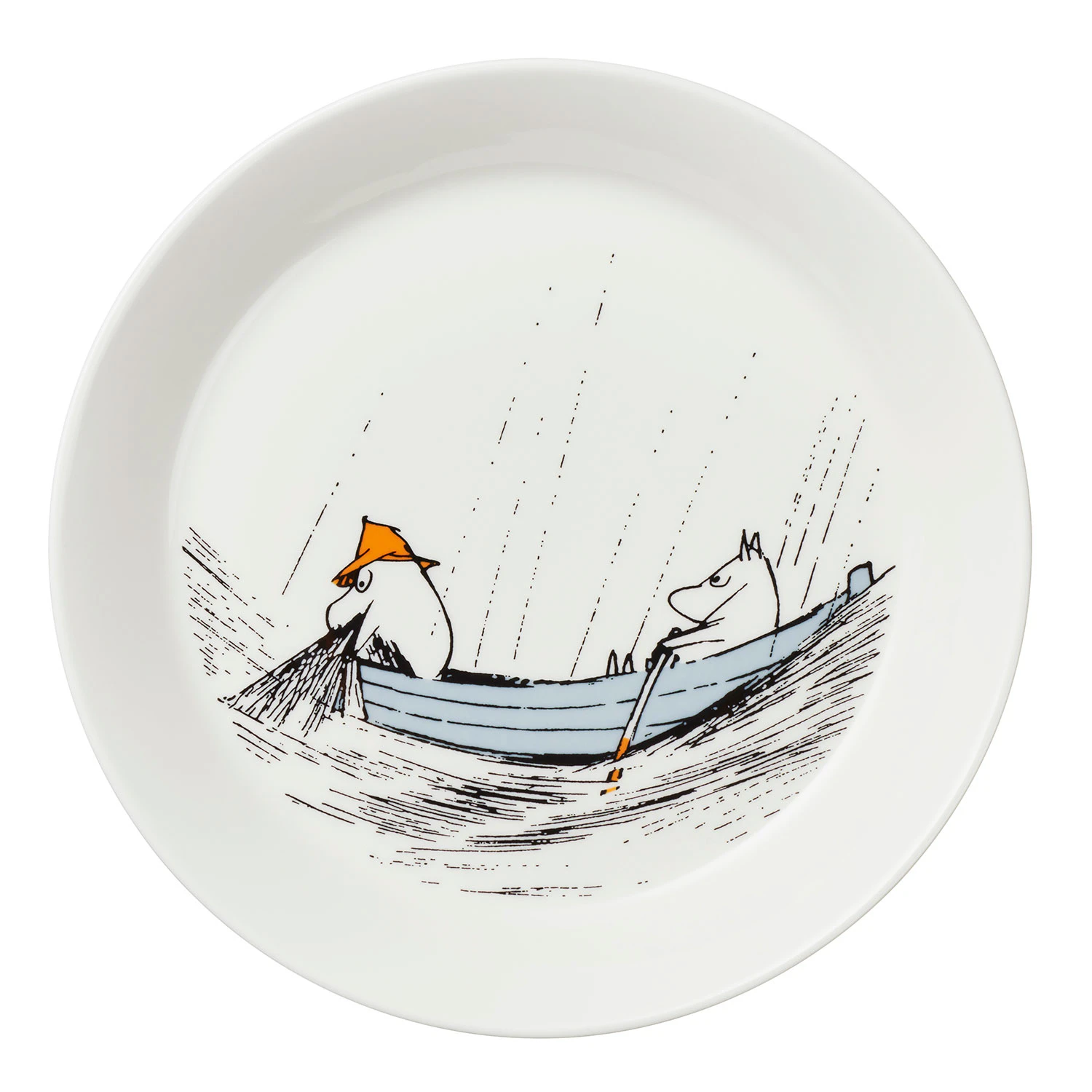Moomin Arabia Mumi Tallerken &Oslash;19cm Trofast Mod Deres Oprindelse - Kaffekopper Porcel&aelig;n Hvid - 1024601