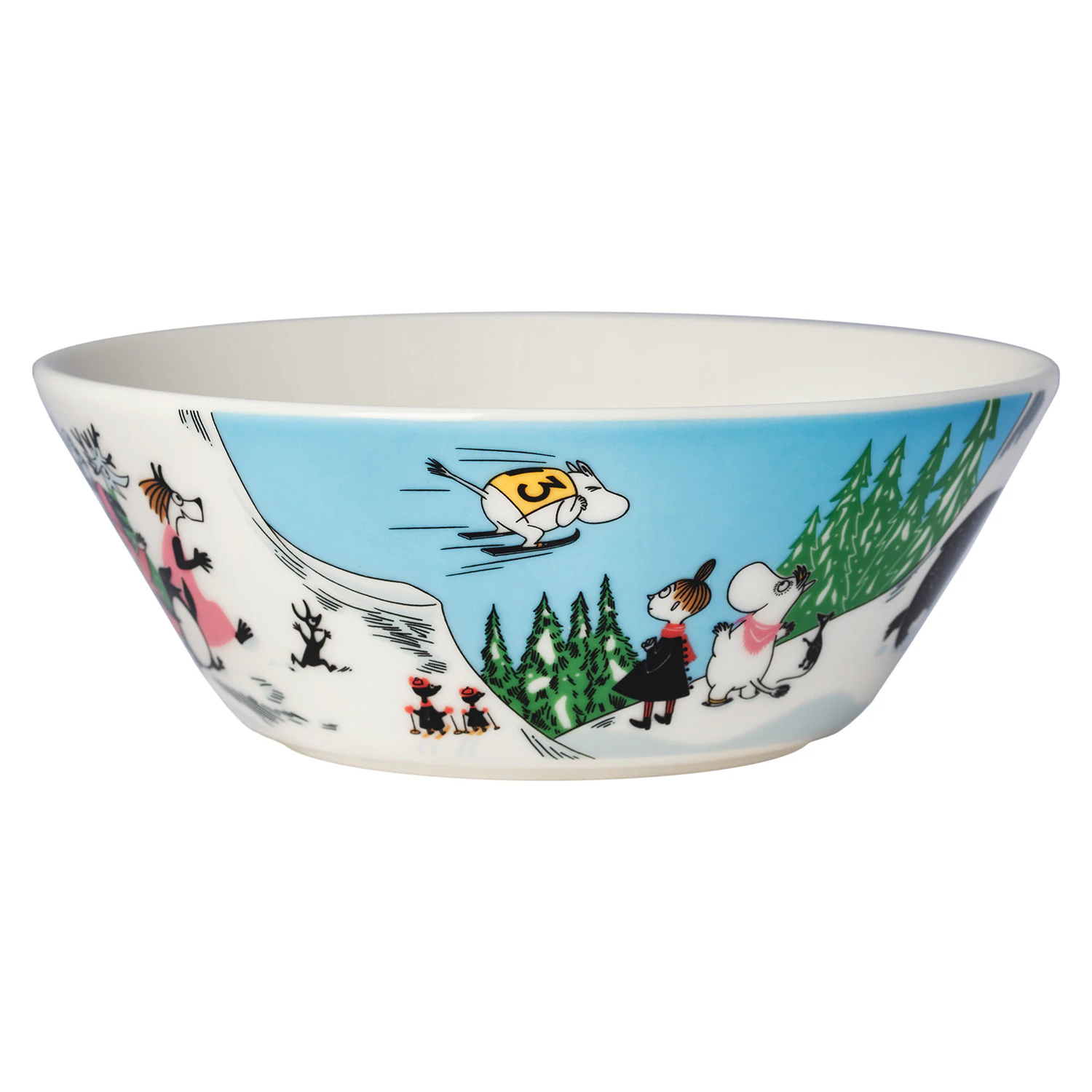 Moomin Arabia Mumi Vinter 2024 Sk&aring;l 15 Cm Skihop - Dessertsk&aring;le Porcel&aelig;n Multi - 1073521