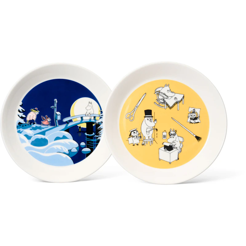 Mumin Tallerkener 19 cm 2-pak, Kontor & Vinternat