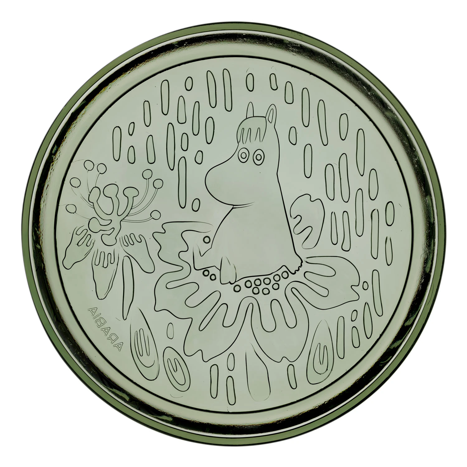 Moomin Arabia Mumitrold Tallerken 15,5 Cm Fyrretr&aelig;sgr&oslash;n - Asietter Glas Pine Green - 1070993