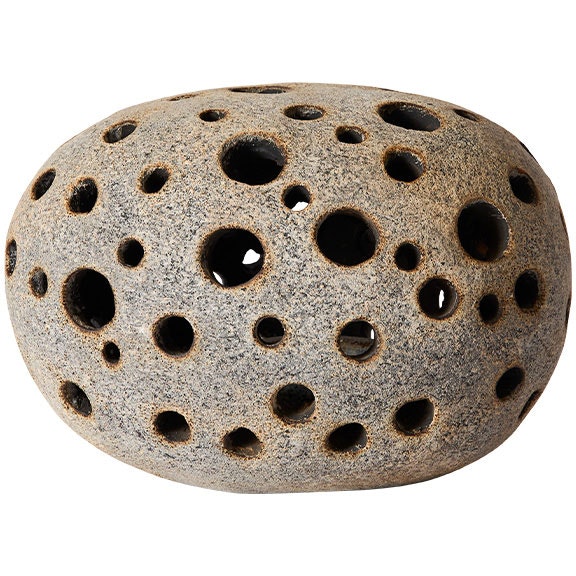 Muubs Tsuki Lanterne 17 Cm - Fyrfadsstager Terrakotta Gr&aring; - 8470002219