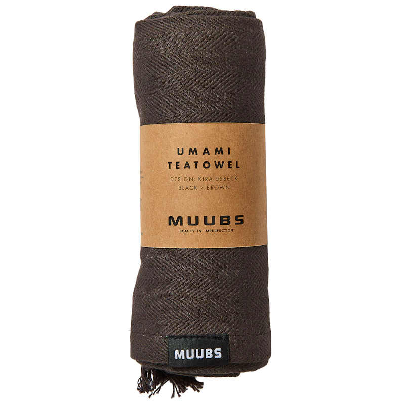 Umami Viskestykke 50x70 cm, Brunt / Sort