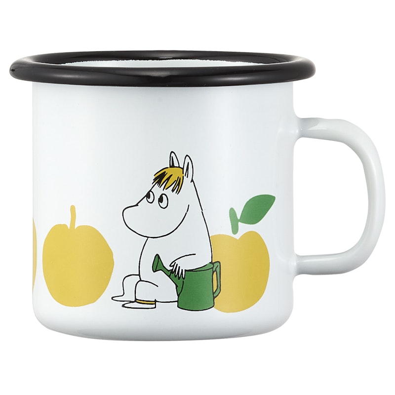 Moomin Joyfull Apples Emaljekrus 1,5 dl, Gult