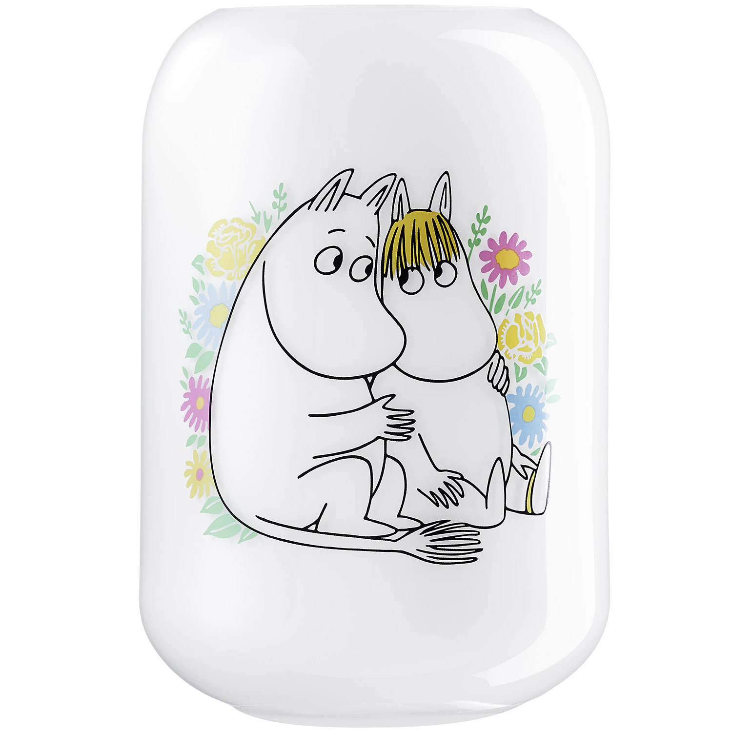 Muurla Moomin Flowers Vase 19 Cm - Vaser Glas Hvid - 750-190-02
