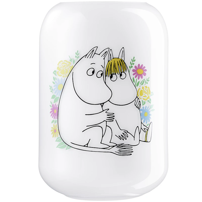 Moomin Flowers Vase 19 cm, Hvid