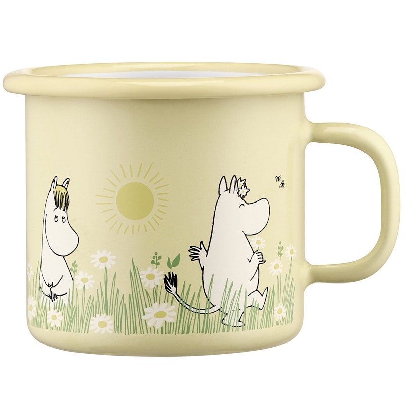 Moomin In the garden Emaljekrus 25 cl, Gult
