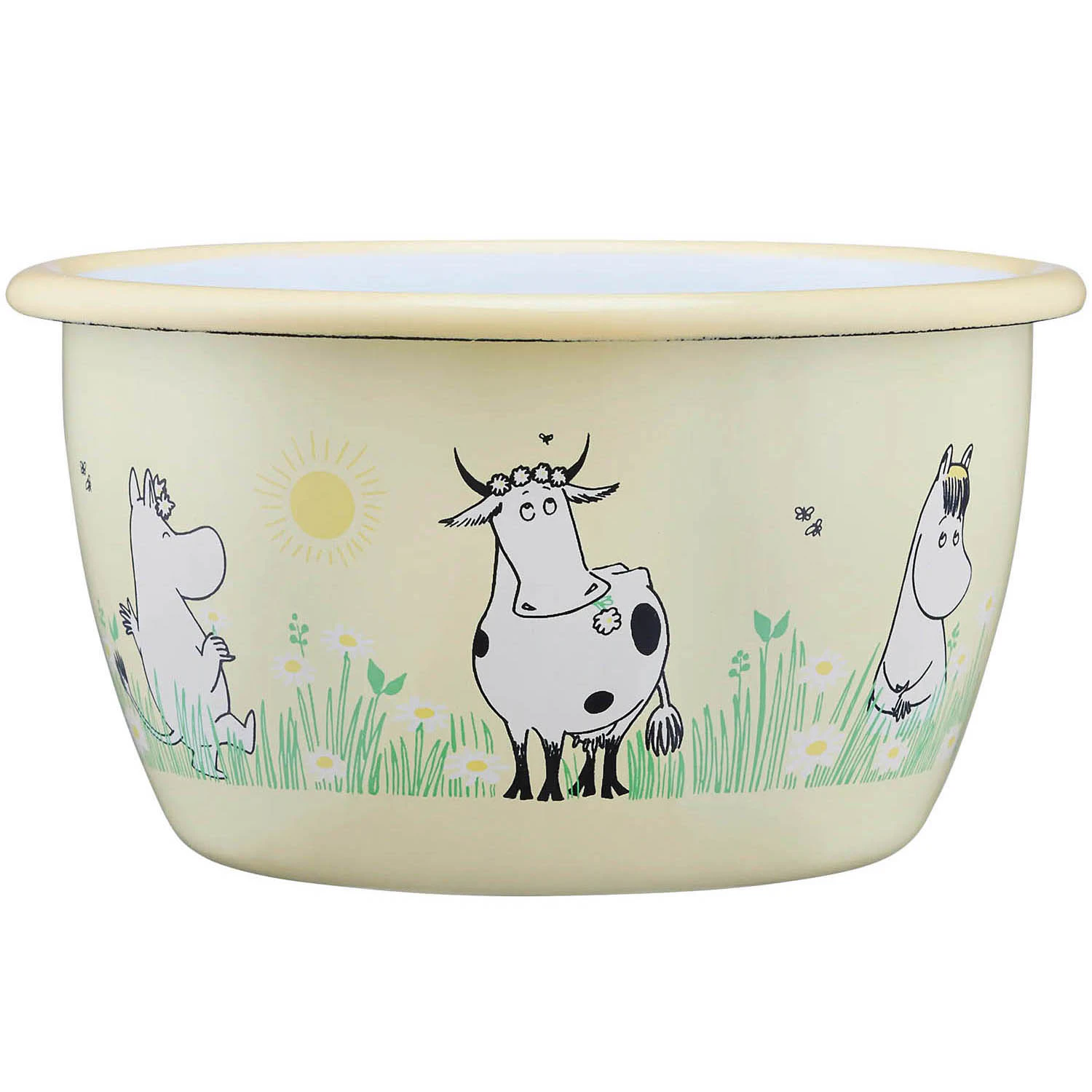Muurla Moomin In The Garden Sk&aring;l 30 Cl - Serveringssk&aring;le Emalje Gul - 1711-030-05