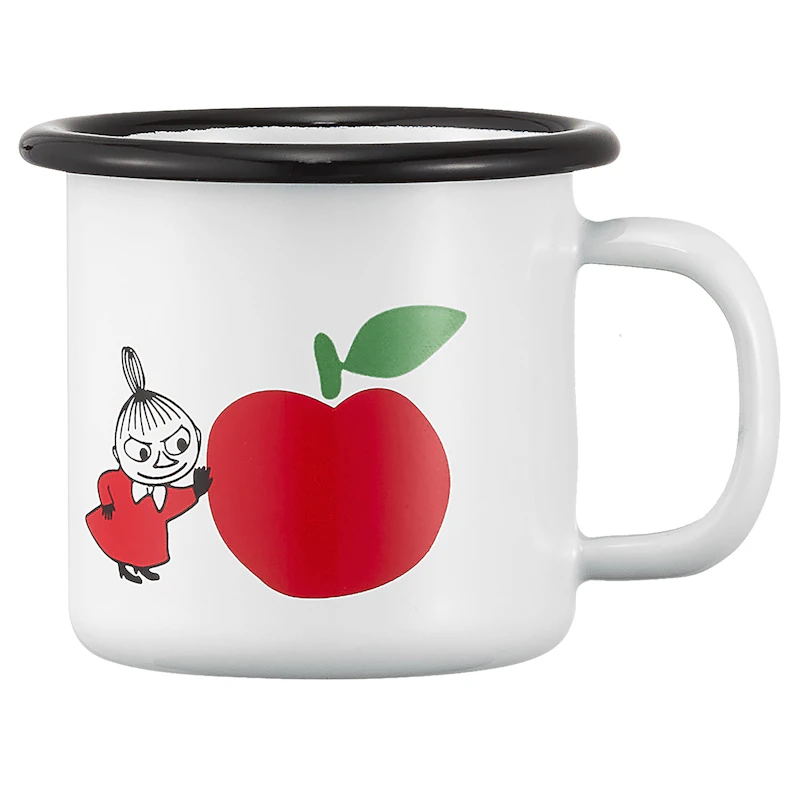 Moomin Joyfull Apples Emaljekrus 1,5 dl, Rødt