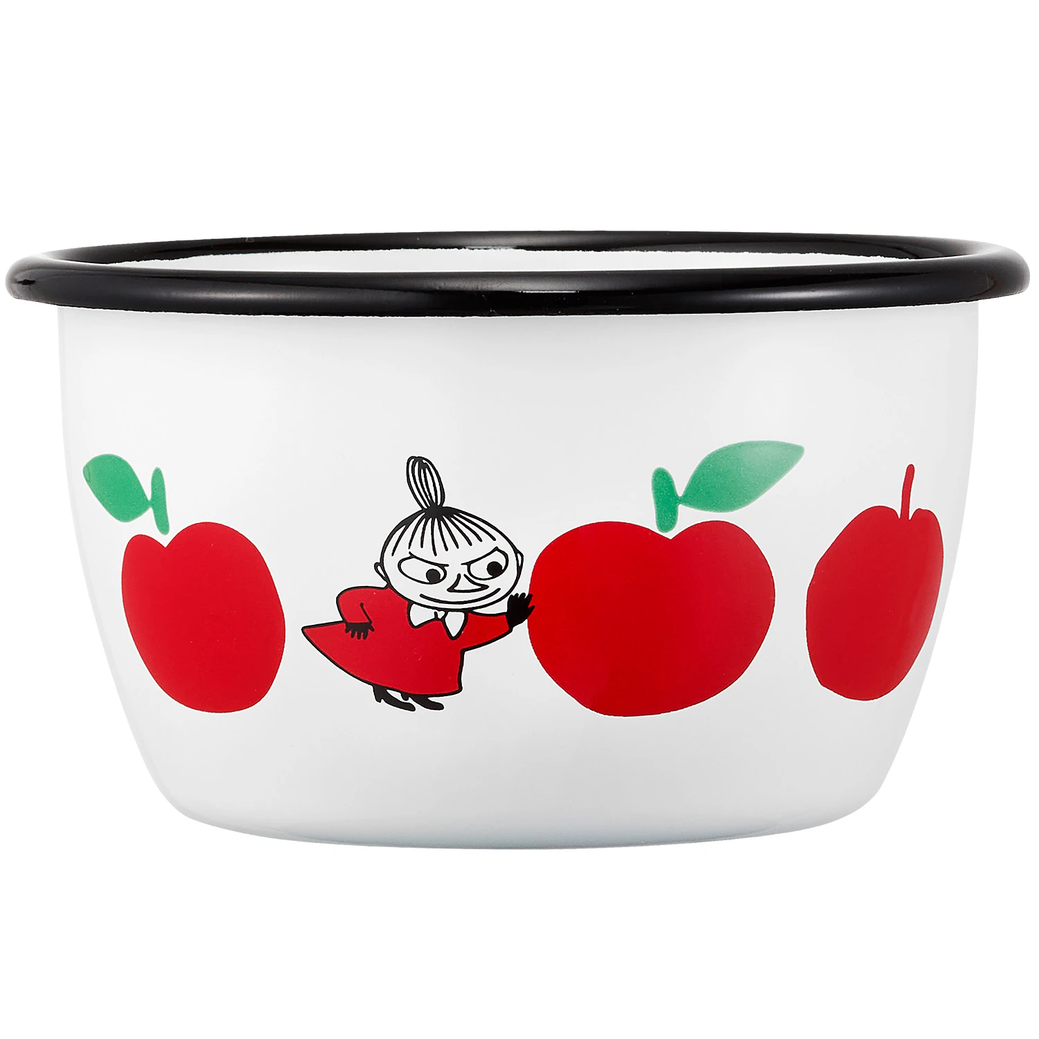 Muurla Moomin Joyfull Apples sk&aring;l 3 Dl - Serveringssk&aring;le Emalje R&oslash;d - 1726-030-01