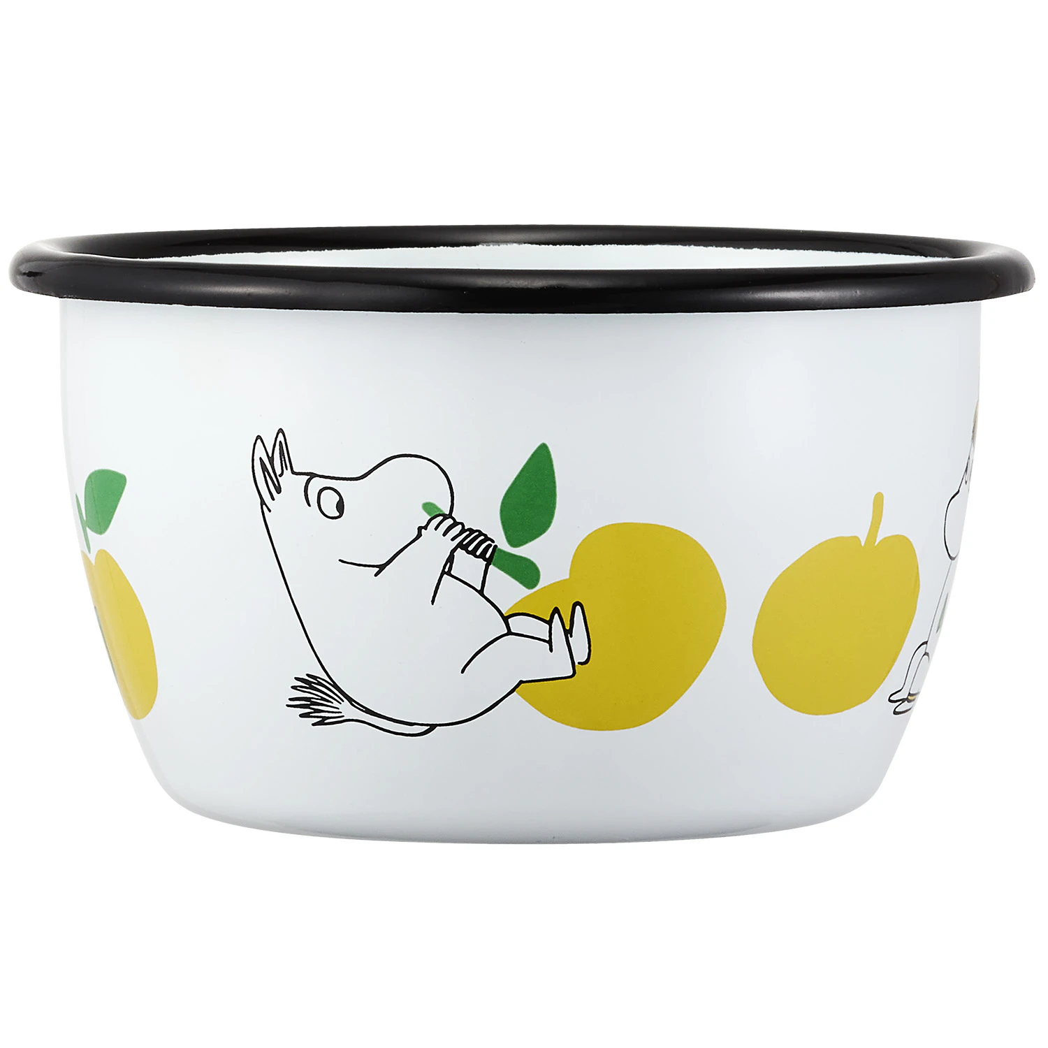 Muurla Moomin Joyfull Apples sk&aring;l 3 Dl - Serveringssk&aring;le Emalje Gul - 1726-030-02