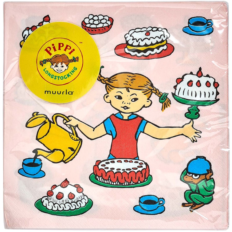 Pippi's Birthday Serviet 33x33 cm
