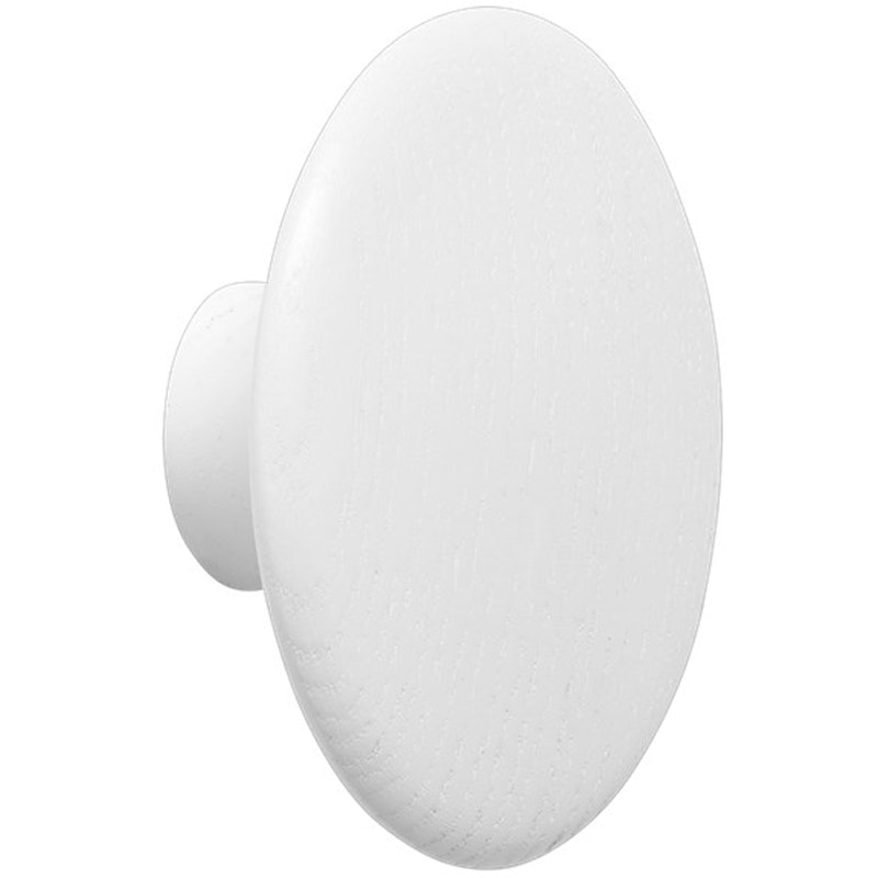 Dots Krog Træ Ø6,5 cm, Hvid