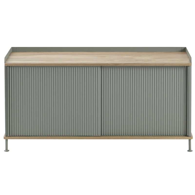 Enfold Skænk 45x124 cm, Olieret Egetræ / Dusty Green