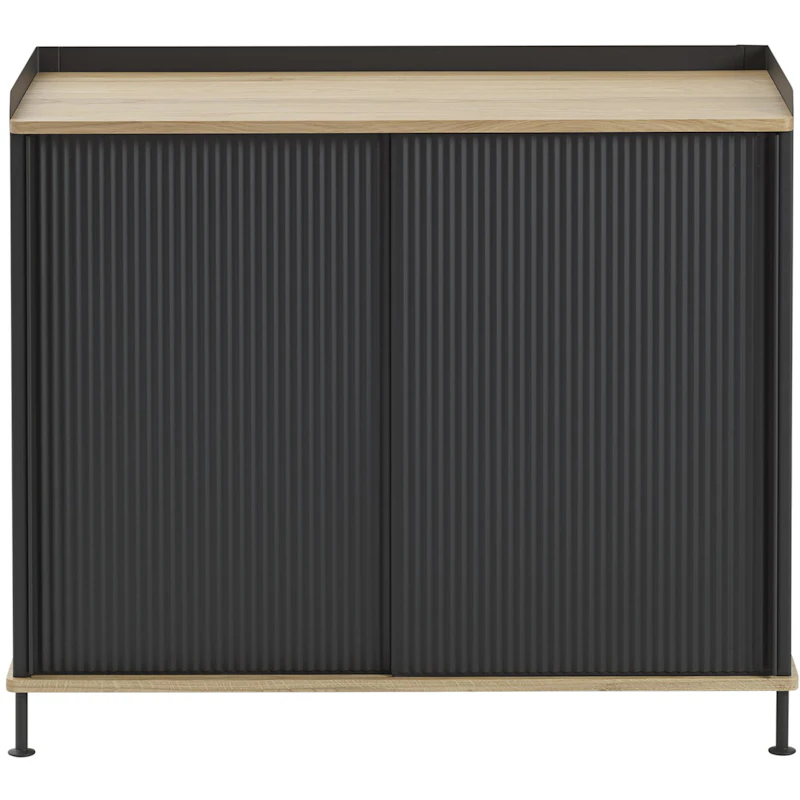 Enfold Skænk 45x100 cm, Lakeret Eg / Antracitgrå