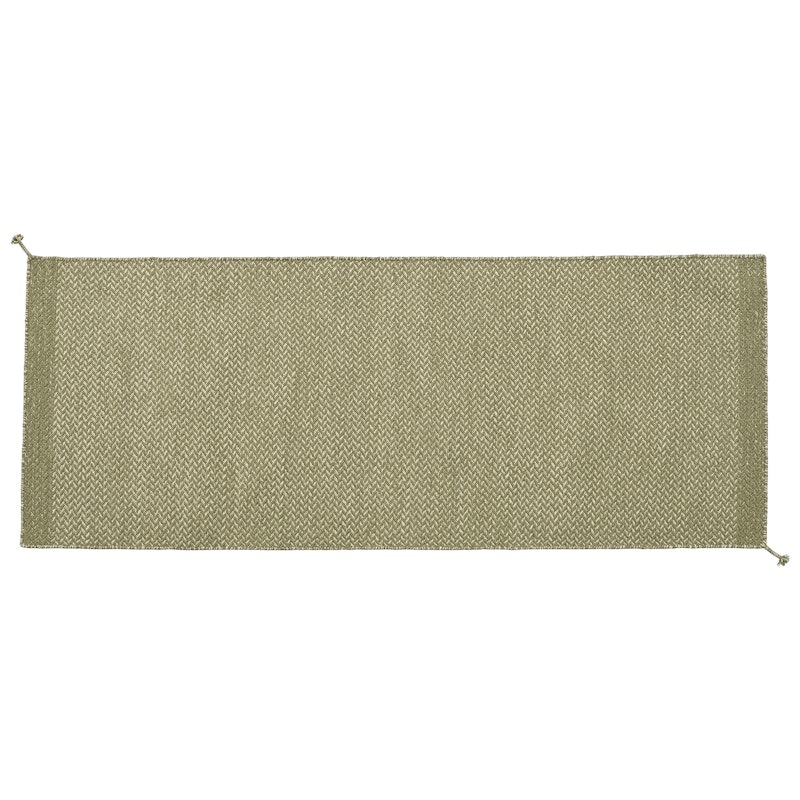 Ply Tæppe Genanvendt Polyester Moss Green, 80x200 cm