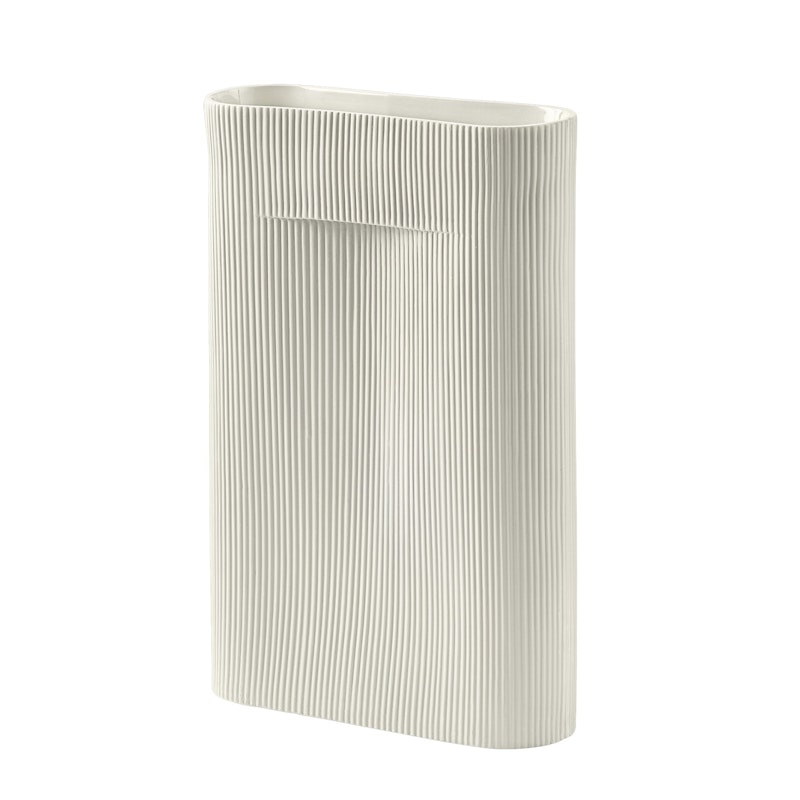 Ridge Vase 48 cm, Offwhite