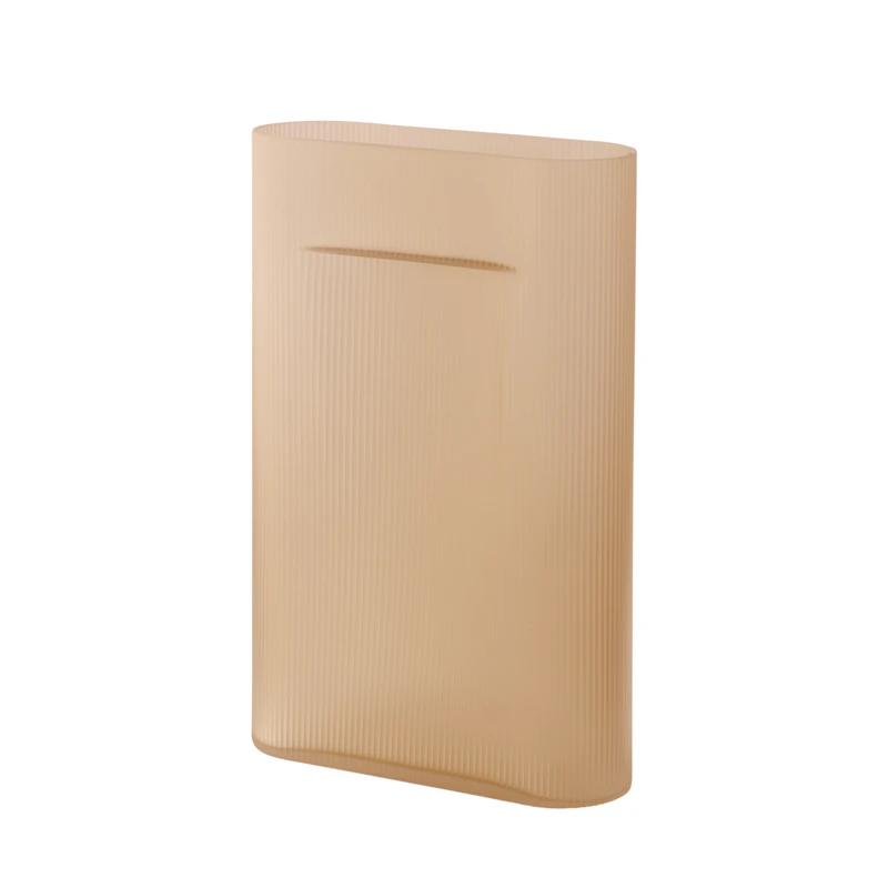 Ridge Vase Frostet Glas 48,5 cm, Light Orange