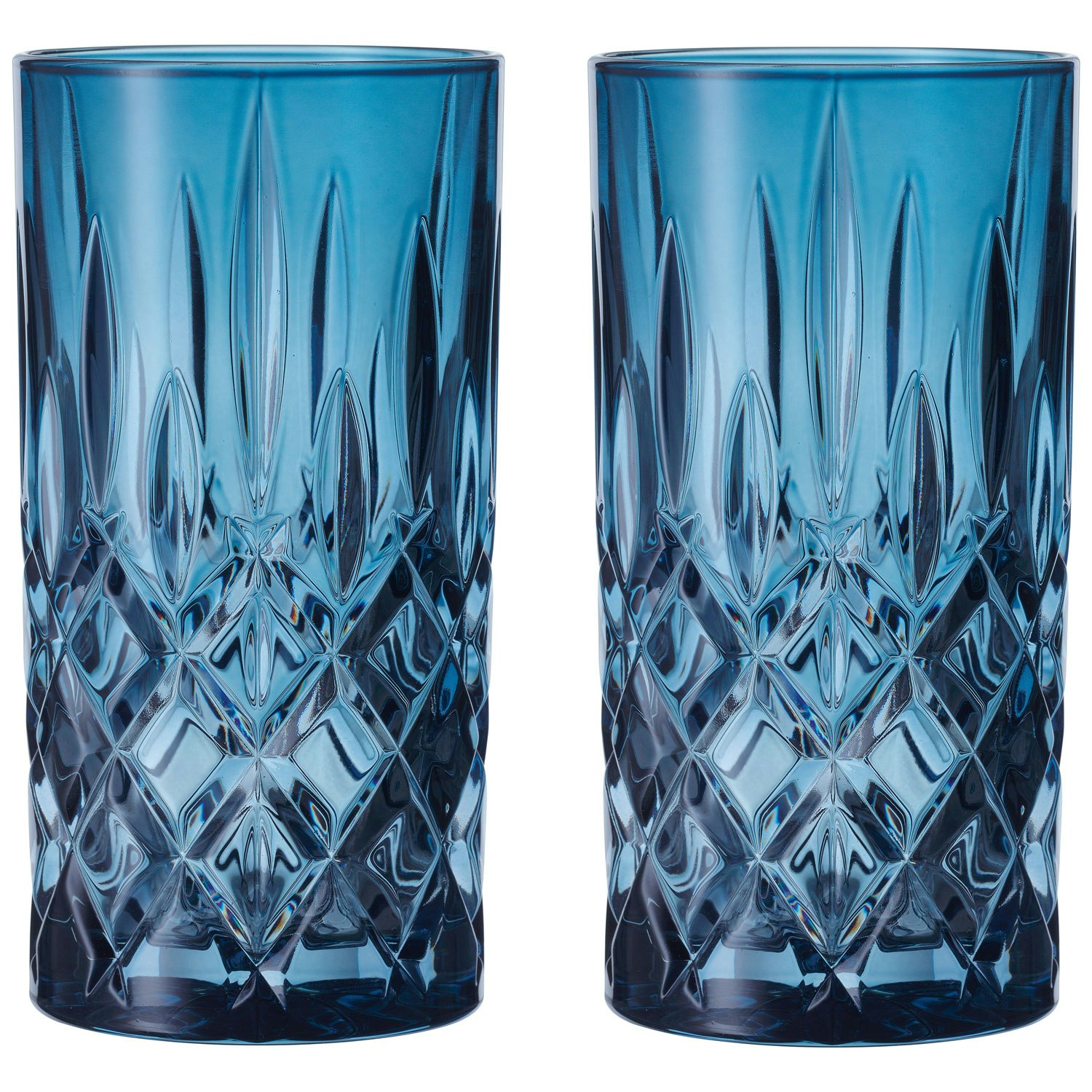 Nachtmann Noblesse Longdrink Glas 37 Cl 2-pak - Highball & Longdrink Krystalglas Vintage Blue - 105441