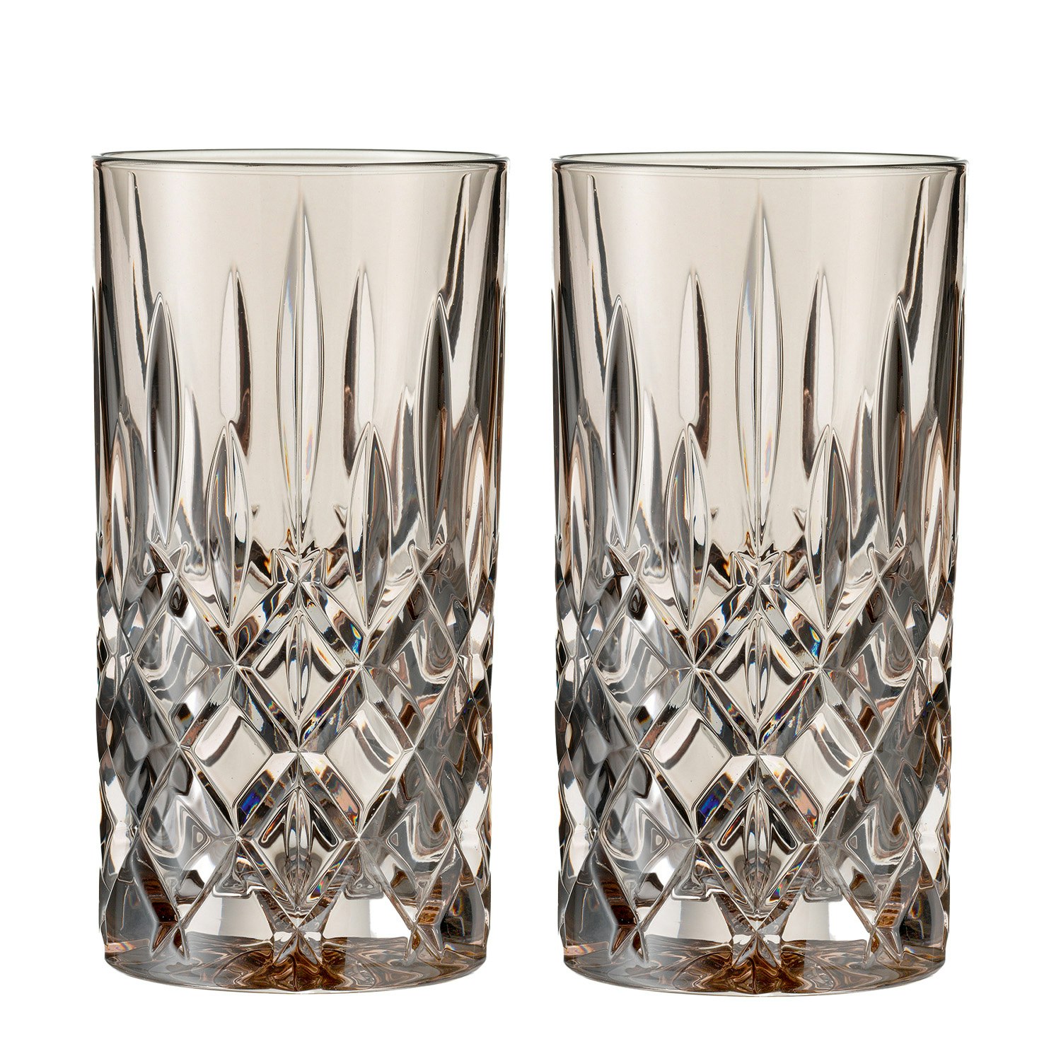 Nachtmann Noblesse Longdrink Glas 37 Cl 2-pak - Highball & Longdrink Krystalglas Taupe - 105713