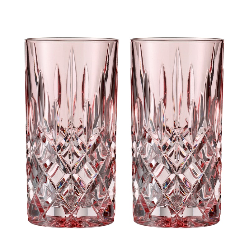 Noblesse Longdrink Glas 37 cl 2-pak, Rosa