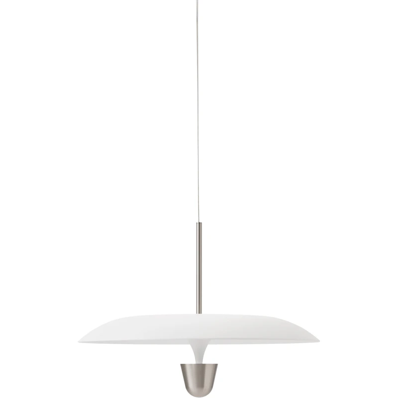 Kantarell Pendel 55 cm, Aluminium / Hvid