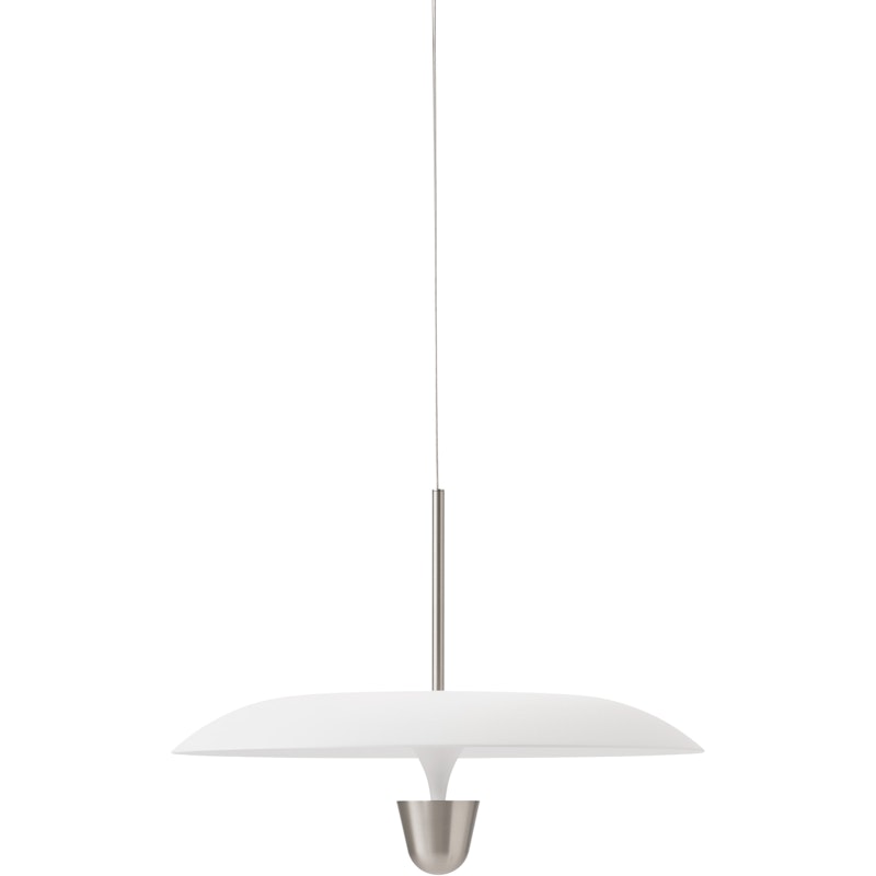 Kantarell Pendel 55 cm, Aluminium / Hvid