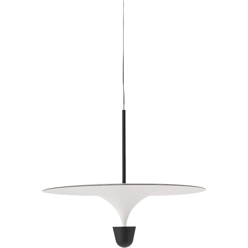 Kantarell Pendel 60 cm, Sort / Hvid