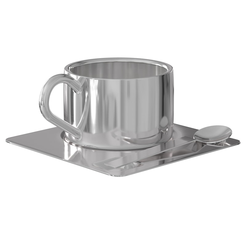 Steel Cup Trio Kaffekop, Rustfrit Stål