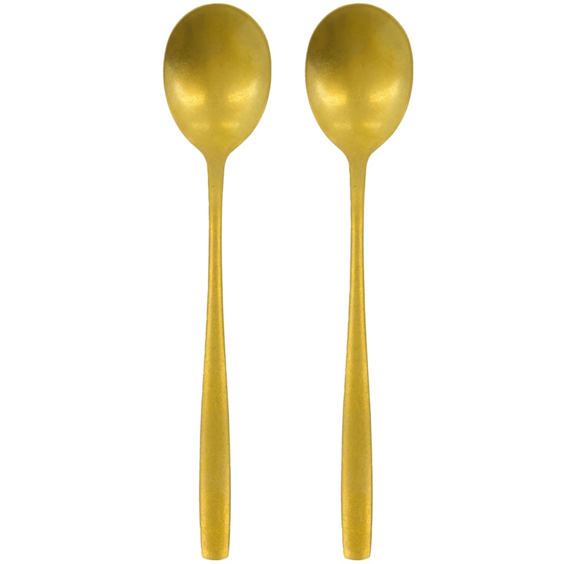 Daily Serveringsskeer 2-pak, Antique Gold