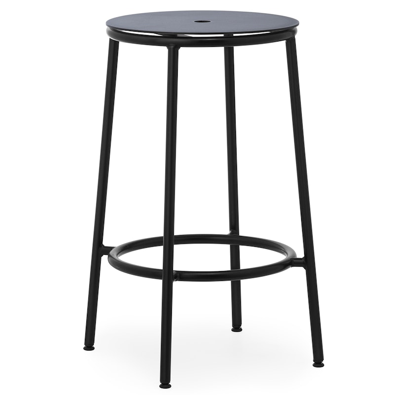 Circa Barstool 65 cm Black Steel Barstol Sort