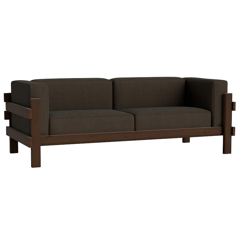 Kube 3-Personers Sofa, Mørkebrun / Remix 356