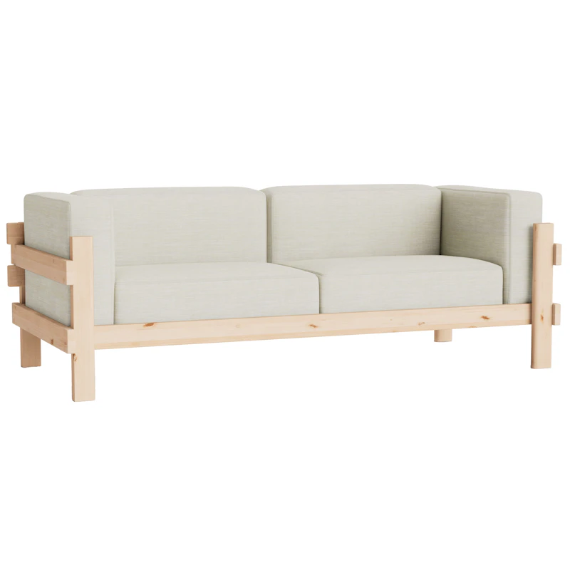 Kube 3-Personers Sofa, Pine / Remix 223