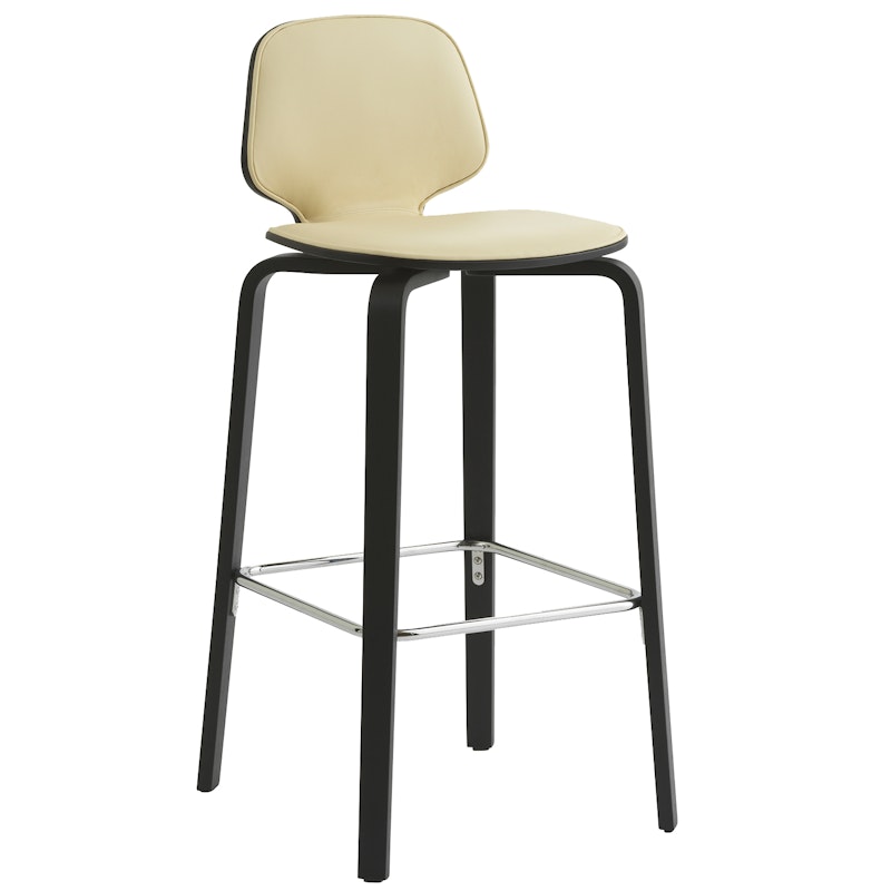 My Chair Barstol 75 cm, Cremefarvet / Sort Ask