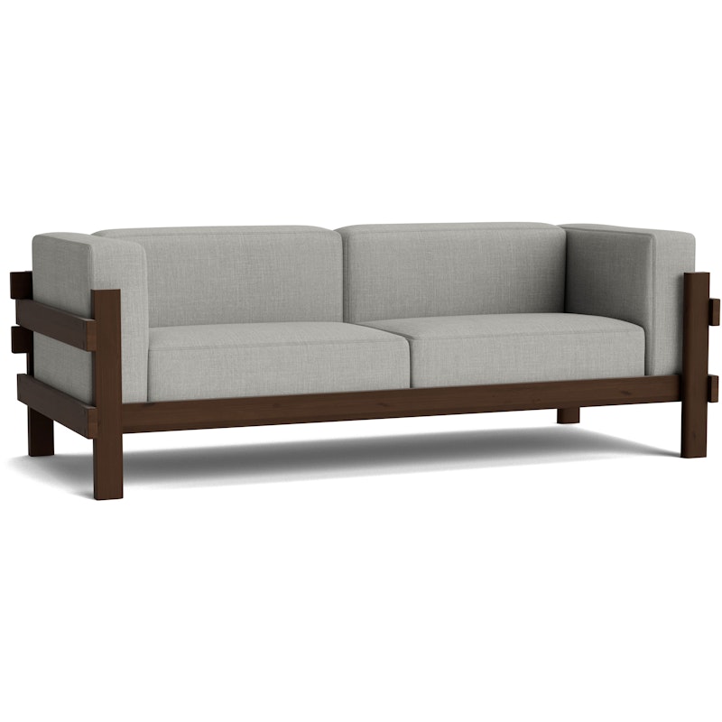 Kube 3-Personers Sofa, Mørkebrun / Remix 133