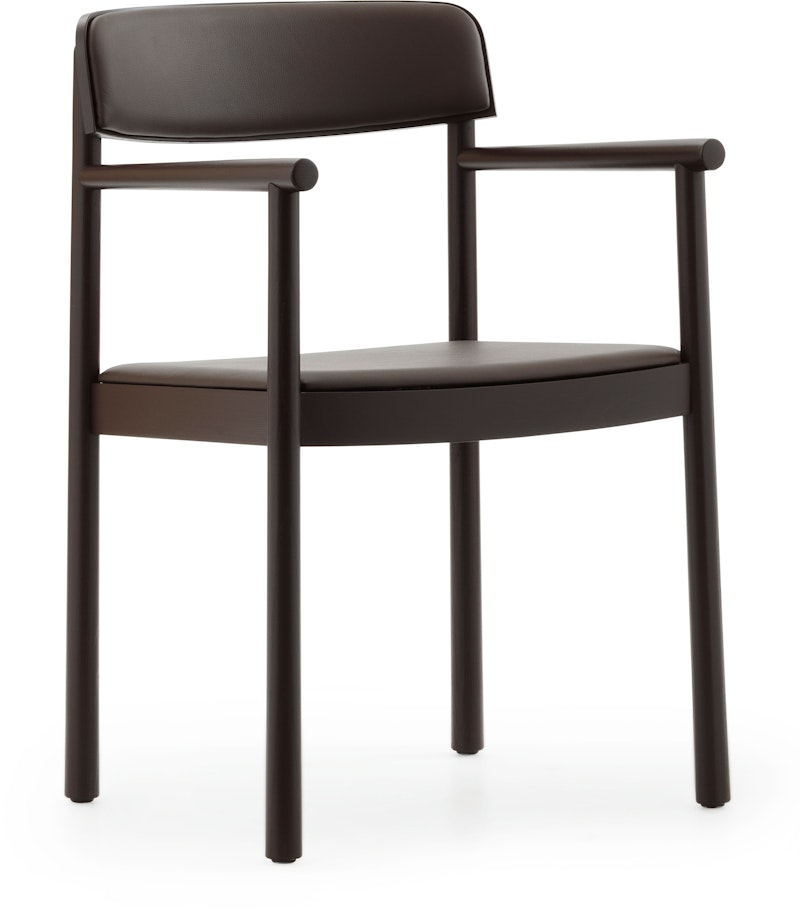 Timb Stol Med Armlæn, Brun / Ultra Leather Chocolate
